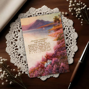 Vintage Lake District 1917 Verjaardag Briefkaart