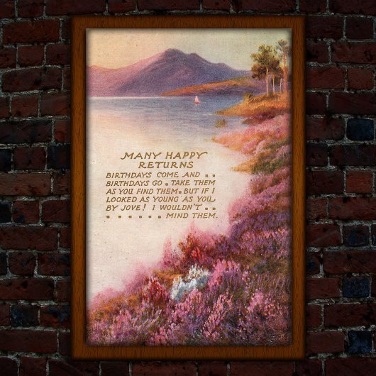 Vintage Lake District Verjaardag 1917 Poster