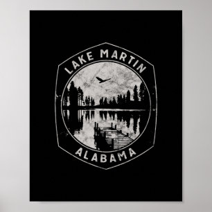 Vintage Lake Martin Alama Buiten recreatie Poster