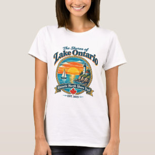 Vintage Lake Ontario Oever Vuurtoren Shirt, Retro T-shirt
