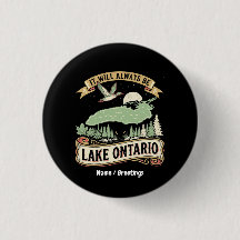 Vintage Lake Ontario Retro Natuur Scène Kunst