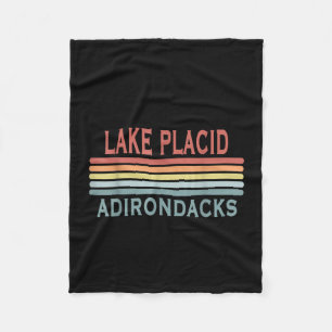 Vintage Lake Placid Adirondacks NY Fleece Deken