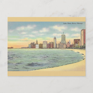 Vintage Lake Shore Drive Chicago Briefkaart