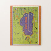 Vintage Lake Tahoe Map  Legpuzzel (Verticaal)