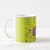 Vintage Lake Tahoe Map Mug Koffiemok (Links)