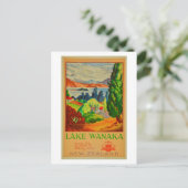Vintage Lake Wanaka Nieuw-Zeeland Briefkaart (Staand voorkant)