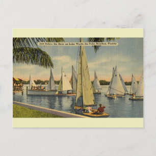 Vintage Lake Worth Palm Beaches Briefkaart van Flo