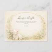 Vintage Lamb Meadow Arch Diapper Raffle Informatiekaartje (Voorkant)