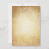 Vintage Lamp 50e huwelijksjubileum Rustieke Herfst Kaart (Achterkant)