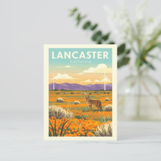 Vintage Lancaster California Briefkaart (Staand voorkant)