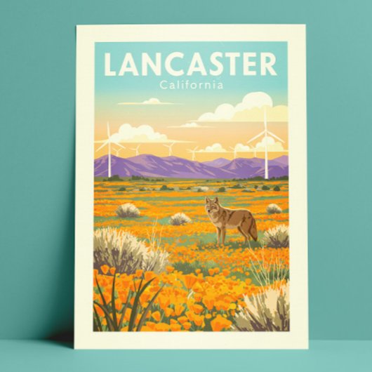 Vintage Lancaster California Briefkaart