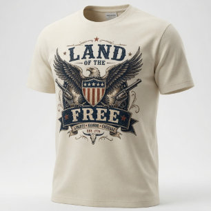 Vintage Land of the Free Patriottische Adelaar T-shirt
