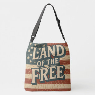Vintage Land of the Free USA Onafhankelijkheidsdag Crossbody Tas