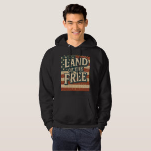 Vintage Land of the Free USA Onafhankelijkheidsdag Hoodie