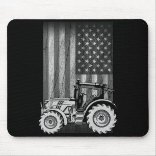 Vintage Landbouw Tractor Amerikaanse Vlag Patriott Muismat