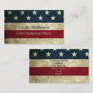 Vintage Landelijke Amerikaanse Vlag Visitekaartjes