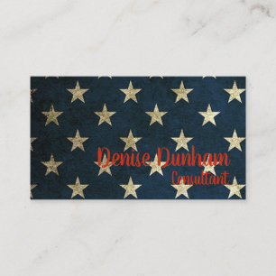 Vintage Landelijke Amerikaanse Vlag Visitekaartjes