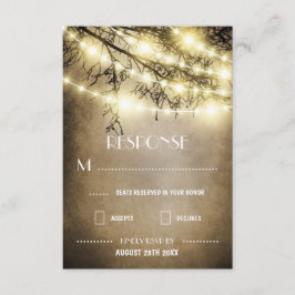 Vintage Landelijke Rustieke Boom Bruiloft RSVP Kaa Kaartje