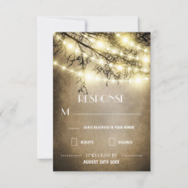 Vintage Landelijke Rustieke Boom Bruiloft RSVP Kaa Kaartje