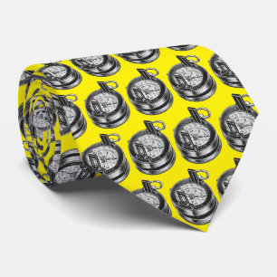 Vintage landenquête-programma's stropdas