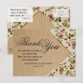 Vintage landpapier en oud gerecycled papier briefkaart (Voorkant / Achterkant)