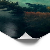 Vintage Landscape Mountains Forest Wall Poster Art (Hoek)