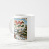 vintage landschap kerst mok (Voorkant links)