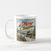 vintage landschap kerst mok (Links)