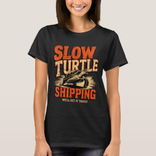 Vintage Lang Schildpad Verzending - Grappige Bezor T-shirt