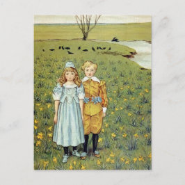 vintage "langs de rivier" briefkaart