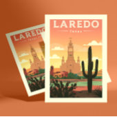 Vintage Laredo Texas Briefkaart