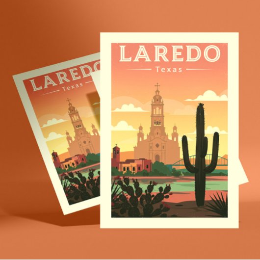 Vintage Laredo Texas Briefkaart