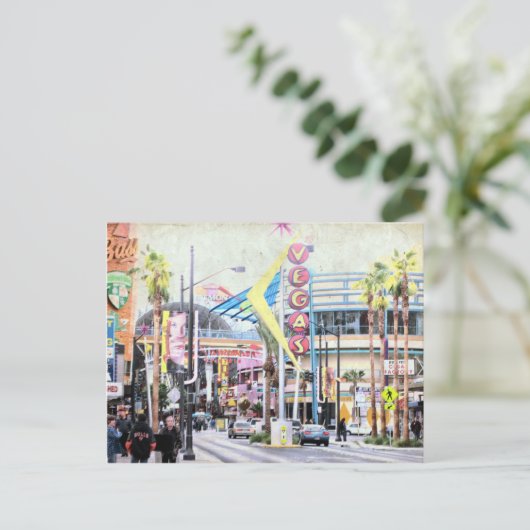 Vintage Las Vegas Briefkaart (Staand voorkant)