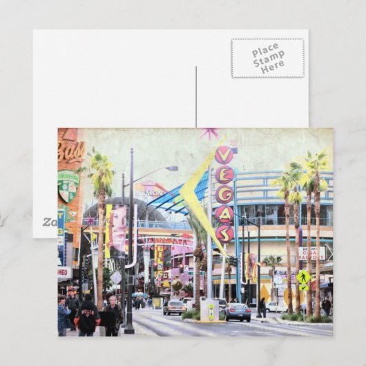 Vintage Las Vegas Briefkaart (Voorkant / Achterkant)