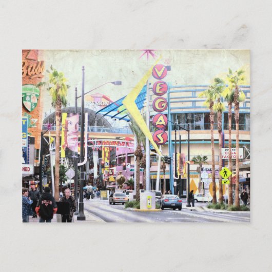 Vintage Las Vegas Briefkaart (Voorkant)