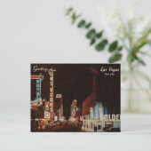 Vintage Las Vegas Fremont St. Uitzicht Post Kaart  (Staand voorkant)