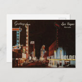 Vintage Las Vegas Fremont St. Uitzicht Post Kaart  (Voorkant / Achterkant)
