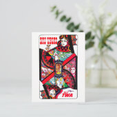 Vintage Las Vegas Gambling Queen Travel Briefkaart (Staand voorkant)