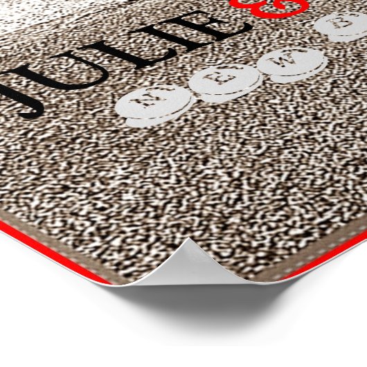 Vintage Las Vegas Huwelijksgastboek Poster (Hoek)