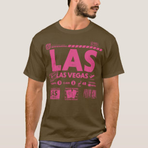 Vintage Las Vegas LAS Airport Code Reisdag Retr T-shirt