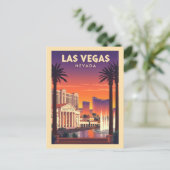 Vintage Las Vegas Nevada Briefkaart (Staand voorkant)