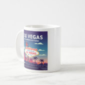 Vintage Las Vegas Nevada Koffiemok (Voorkant links)
