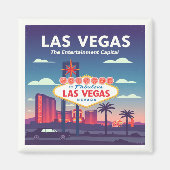 Vintage Las Vegas Nevada Magneet (Voorkant)