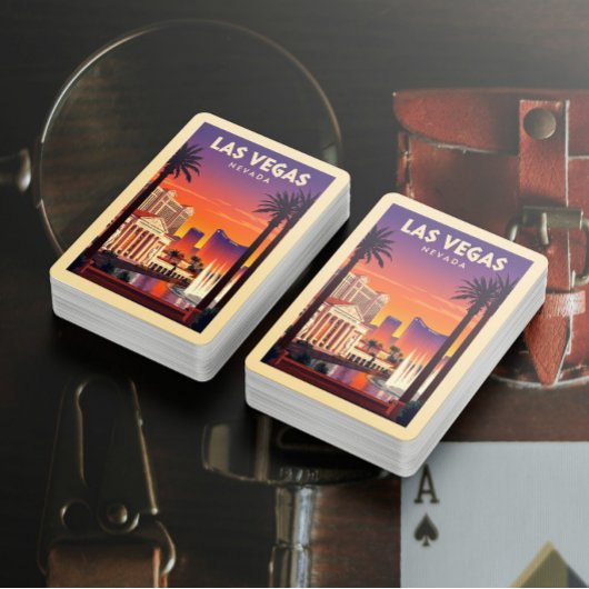 Vintage Las Vegas Nevada Pokerkaarten