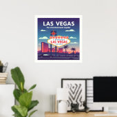 Vintage Las Vegas Nevada Poster (Thuiskantoor)