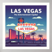 Vintage Las Vegas Nevada Poster (Voorkant)