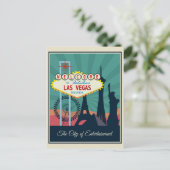 Vintage Las Vegas Nevada Retro Travel Briefkaart (Staand voorkant)
