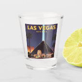 Vintage Las Vegas Nevada Shot Glas (Voorkant)