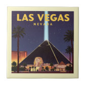 Vintage Las Vegas Nevada Tegeltje (Voorkant)