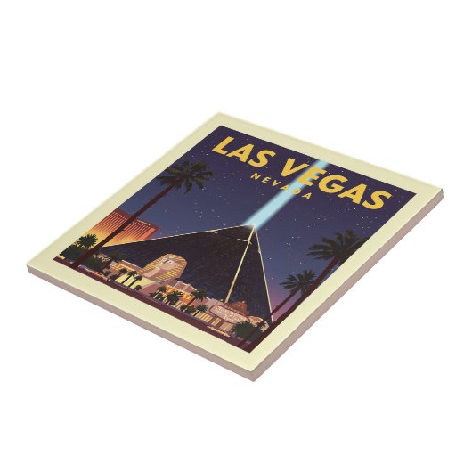 Vintage Las Vegas Nevada Tegeltje (Zijkant)